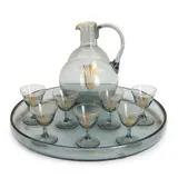 Daum, ART DECO GILT-DECORATED GLASS CORDIAL SET, 1910