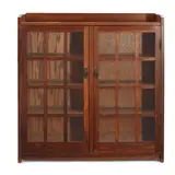 DOUBLE-DOOR BOOKCASE NO. 718 by Gustav Stickley, 1905, oak, offered May 2024