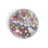 ht. 1, dia. 1 7/8 in. by French Millefiori Close-Pack Glass Paperweight, offered May 2024