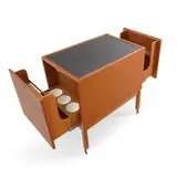 Untitled by Mid-Century Modern Teak Bar Cart, 1960, teak, sold May 2024