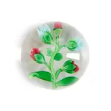 France, ht. 2, dia. 2 1/2 in. by Baccarat Clematis Bud Glass Paperweight, offered May 2024
