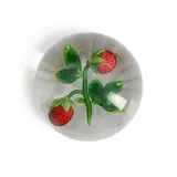 France, ht. 2 1/4, dia. 2 3/4 in. by Baccarat Strawberries Glass Paperweight, sold May 2024