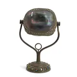 Tiffany Studios, "TURTLE-BACK" DESK LAMP, 1910, patinated bronze
