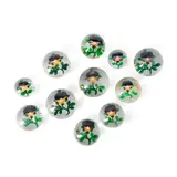 Eleven Pansy Glass Paperweights, ht. 1 1/2 to 2 1/2 in.