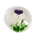France, ht. 2, dia, 2 3/4 in. by Clichy Bicolor Pansy Glass Paperweight, sold May 2024