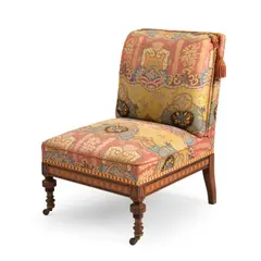 Herter Brothers, Aesthetic Movement Slipper Chair Made for the Vanderbilt Family, 1881, carved rosewood