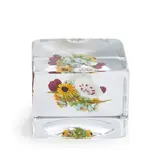 Paul Stankard, Paperweight with Nosegay of Flowers and Berries with a Root Person