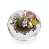 Paul Stankard, Botanical Paperweight with Face in Roots