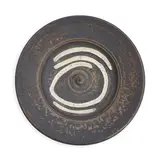 Modern Studio Pottery Wall Plaque, United States, early 21st century, possibly by Tim Rowan, foot rim hanger, impressed stamp marks with two-barred cross and "T," ht. 4, dia. 21 in.