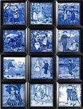 Twelve Helen J.A. Miles, for Wedgwood "Old English Months" Tiles, 1878