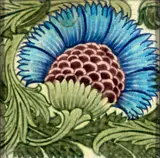 William De Morgan, "BBB" Floral Tile