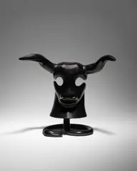 Hubert Le Gall, Photophore Taureau, patinated and gilt bronze