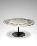 Piero Fornasetti, 'Architettura' Table, for Fornasetti Milano, lithographically printed with architectural motifs, wood, lacquer, metal