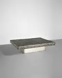 American Contemporary, Brutalist Coffee Table, chrome-plated steel, aluminum, engraved artist's signature and '5/8'