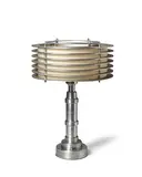 Pattyn Products, Table Lamp, spun aluminum, paper diffuser