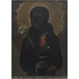 San Benito de Palermo, ORIGEN AMERICANO, CA., 1800, Óleo sobre tela