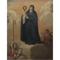 José María Vázquez, SANTA CLARA DE ASÍS, Óleo sobre tela
