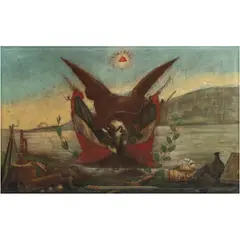Alegoría de la República Mexicana, MÉXICO, SIGLO XIX, Óleo sobre tela