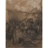 Henri Senard, ESCENA MITOLÓGICA, Carboncillo y pastel sobre cartoncillo