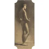 Adrián Unzueta, PAR DE DESNUDOS MASCULINOS, Grafito y carboncillo sobre papel