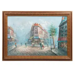 Caroline C. Burnett, Esquina de calle, Óleo sobre tela