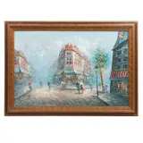 Caroline C. Burnett, Esquina de calle, Óleo sobre tela
