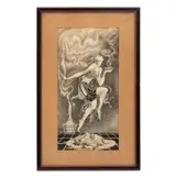E. A. Cueva, Salomé con la cabeza del Bautista, 1951, Tinta y grafito sobre papel