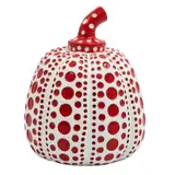 Pumpkin - Red and white by Yayoi Kusama, Escultura en resina laqueada sin número de tiraje, offered Jan 2025