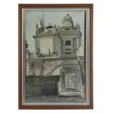 Manuel Arrieta, Campanario, Acuarela sobre papel