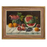 Bodegón con frutas by Autor No Identificado, Óleo sobre tela, sold Jan 2025