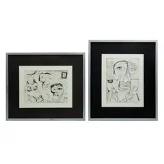 Untitled by Alejandro Santiago Ramírez, Grabado a la punta seca 8 / 10 y 9 / 10, sold Jan 2025