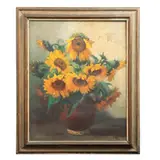 Girasoles by Autor No Identificado, Óleo sobre tela, sold Jan 2025