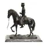 Jinete Andaluz, SIGLO XX, Bronce, patinado en color marrón, con base de mármol negro