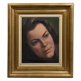 Retrato de dama by Autor No Identificado, Óleo sobre MDF, sold Dec 2024