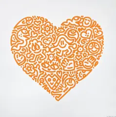 Sam Cox, Bird Joy, de la serie Pop Heart, 2021, Serigrafía en papel algodón 125 / 300