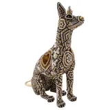 Menchaca Studio, Xoloizcuintle Blanco, de la serie el Alma del Jaguar, Escultura en bronce patinado con aplicaciones de chaquiras de cristal, pieza única