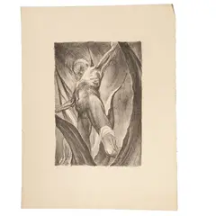 Guillermo Meza Álvarez, Hombre en maguey, 1952, Litografía 26 / 80