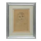 Arturo Ponzanelli, Retrato de Lady Kyra, Grafito sobre papel