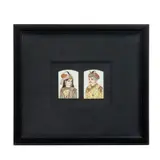 Pareja Real, INDIA, SIGLO XX, Óleo sobre lámina de marfil, enmarcados