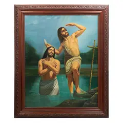 Miguel Ángel Servin Guirado, EL BAUTISMO DE JÉSUS, Óleo sobre tela