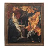 la Anunciación, SIGLO XX, Óleo sobre tela