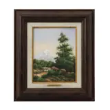 Marco Antonio Zepeda, Paisaje con camino, Óleo sobre tela