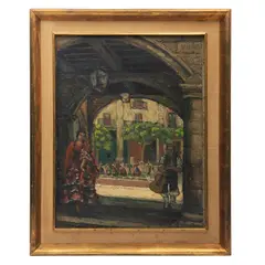Asturianos y Sevilianos by Anónimo, Óleo sobre tela, offered Dec 2024