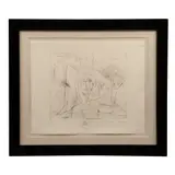 Alejandro Santiago Ramírez, Untitled, Grabado a la punta seca intervenido con cenizas P / T
