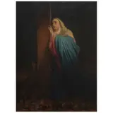 A la Manera de Paul Delaroche, LA VIRGEN AL PIE DE LA CRUZ, Óleo sobre tela
