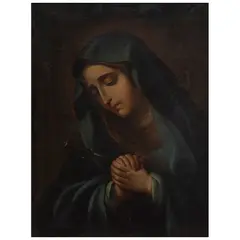 José de Alcíbar, VIRGEN DOLOROSA, Óleo sobre tela