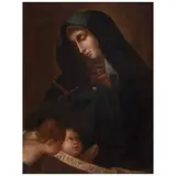 A la Manera de Carlo Dolci, VIRGEN DOLOROSA, Óleo sobre tela