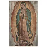 Virgen de Guadalupe, MÉXICO, CA., 1900, Óleo sobre yute
