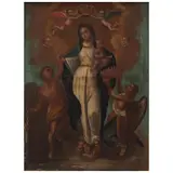 Virgen de la Luz, MÉXICO, SIGLO XIX, Óleo sobre tela