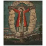 MÉXICO, SIGLO XIX by Virgen y Mártir Santa Librada, Óleo sobre tela, sold Dec 2024